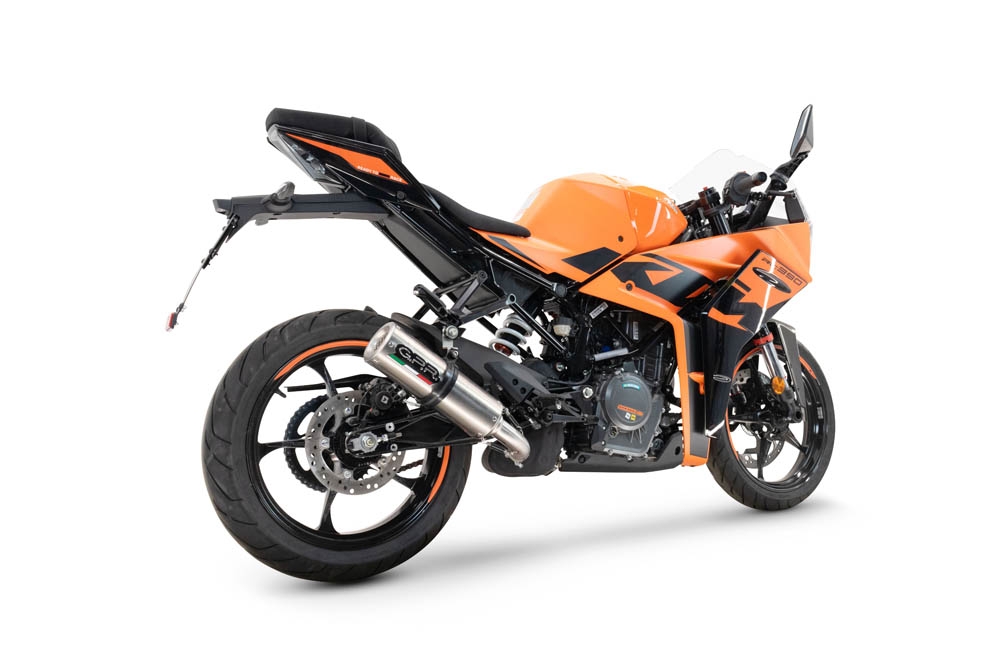 GPR exhaust compatible with  Ktm Rc 125 2021-2024, M3 Inox , Racing slip-on exhaust including link pipe 