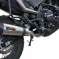 Exhaust compatible with Moto Morini X-CAPE 650 2021-2024, GP Evo4 Titanium, Homologated legal Mid-full system exhaust, including removable db killer and catalyst 
