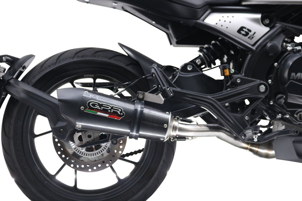 Exhaust compatible with Moto Morini Seiemmezzo Str 2022-2024, GP Evo4 Poppy, Homologated legal Mid-full system exhaust, including removable db killer and catalyst 