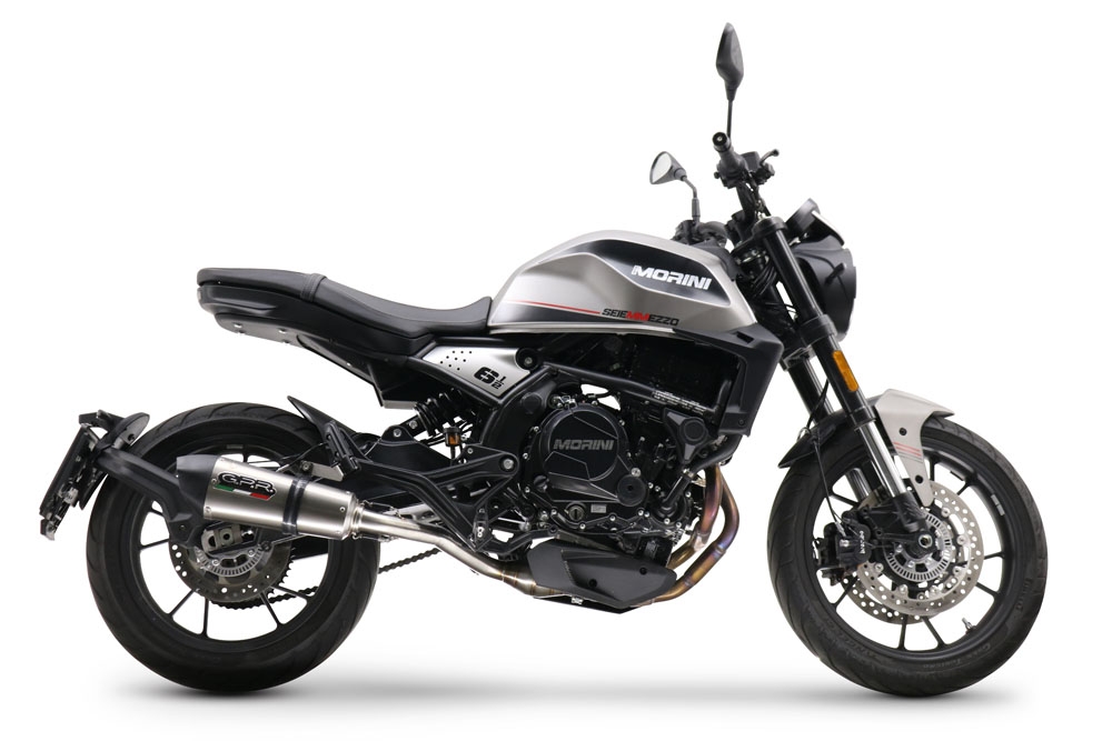 Exhaust compatible with Moto Morini Seiemmezzo Scr 2022-2024, GP Evo4 Titanium, Homologated legal Mid-full system exhaust, including removable db killer and catalyst 