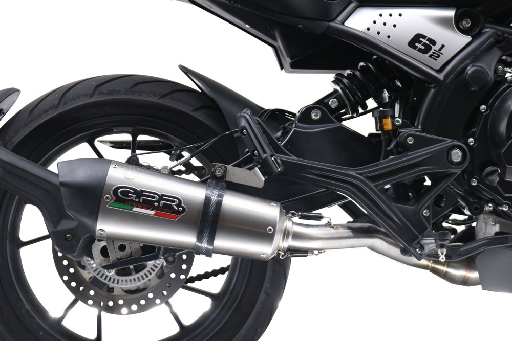 Exhaust compatible with Moto Morini Seiemmezzo Scr 2022-2024, GP Evo4 Titanium, Homologated legal Mid-full system exhaust, including removable db killer and catalyst 