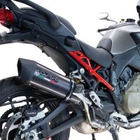 Exhaust compatible with Ducati Multistrada V4 Grand Tour 2024-2025, Furore Evo4 Poppy, Homologated legal slip-on exhaust including removable db killer and link pipe 