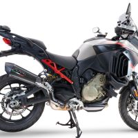 Exhaust compatible with Ducati Multistrada V4 - S 2022-2024, GP Evo4 Poppy, Homologated legal slip-on exhaust including removable db killer and link pipe 