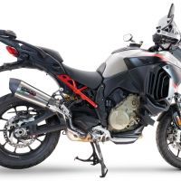 Exhaust compatible with Ducati Multistrada V4 - S 2022-2024, GP Evo4 Titanium, Homologated legal slip-on exhaust including removable db killer and link pipe 