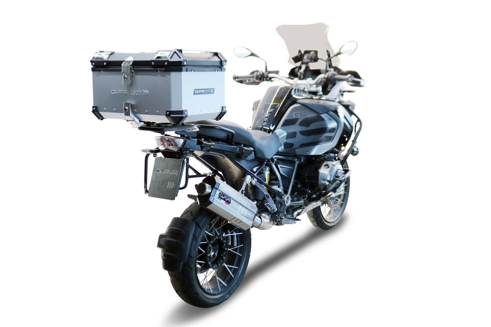 Top case GPR TECH compatible with  Bmw F 900 Gs Adventure 2024/2025 e5 GPR TECH Top case in aluminum, silver color with specific plate included Capacity 55 LT.