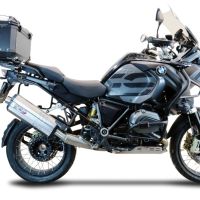 Top case GPR TECH compatible with  Bmw F 900 Gs Adventure 2024/2025 e5 GPR TECH Top case in aluminum, black color with specific plate included Capacity 35 LT.