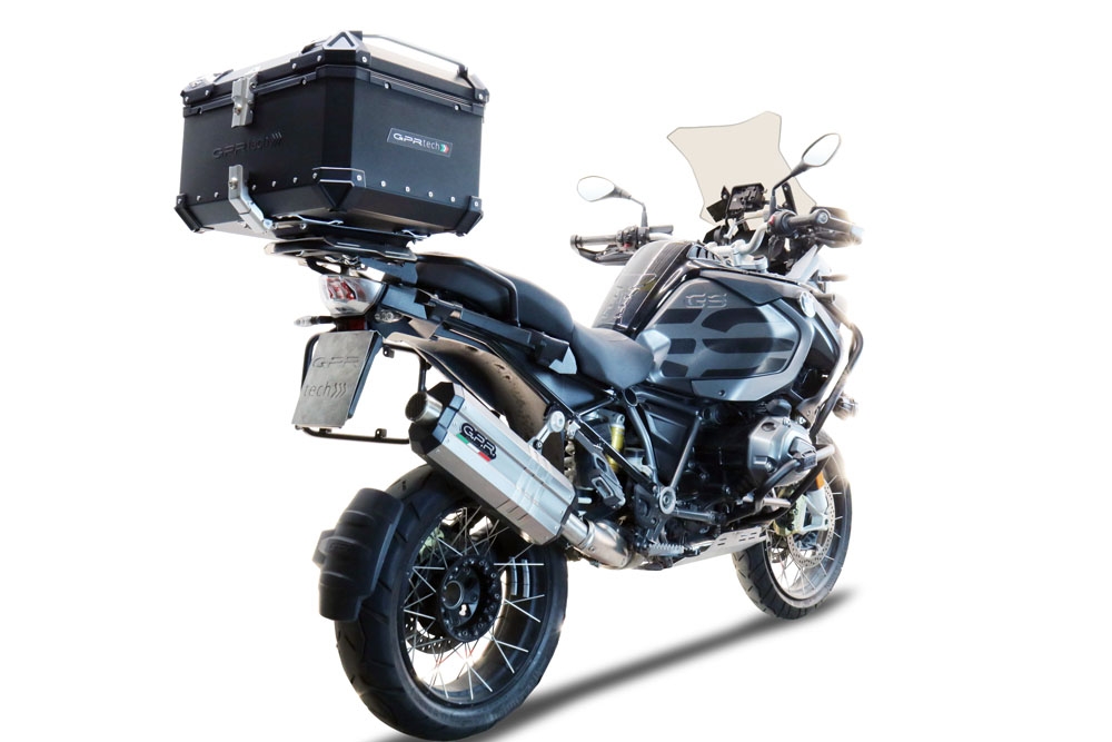 Top case GPR TECH compatible with  Bmw F 900 Gs Adventure 2024/2025 e5 GPR TECH Top case in aluminum, black color with specific plate included Capacity 55 LT.