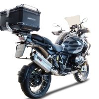 Top case GPR TECH compatible with  Bmw F 900 Gs Adventure 2024/2025 e5 GPR TECH Top case in aluminum, black color with specific plate included Capacity 55 LT.
