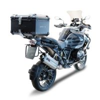 Top case GPR TECH compatible with  Bmw F 900 Gs Adventure 2024/2025 e5 GPR TECH Top case in aluminum, black color with specific plate included Capacity 55 LT.