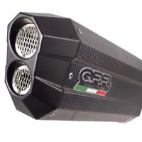 Exhaust compatible with Bmw R 1200 Gs -Adventure 2017-2018, Sonic Poppy, Homologated legal slip-on exhaust including removable db killer and link pipe 