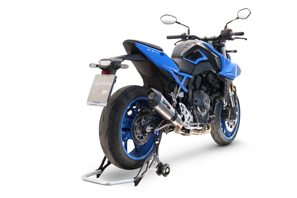 Exhaust compatible with Suzuki Gsx-8R 2022-2024, GP Evo4 Titanium, Homologated legal full system exhaust, including removable db killer and catalyst 