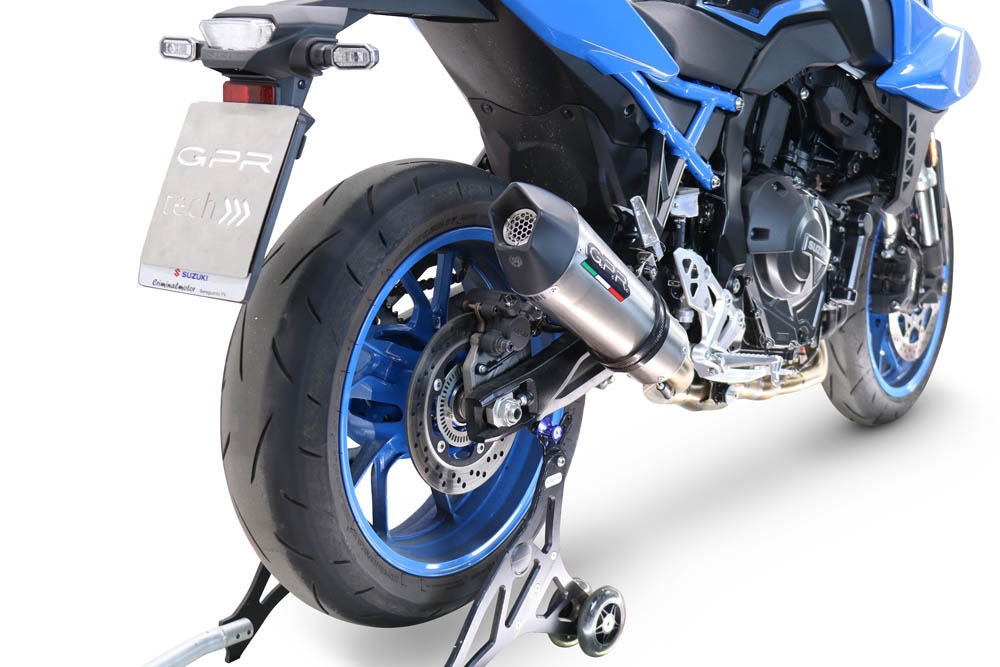 Exhaust compatible with Suzuki Gsx-8R 2022-2024, GP Evo4 Titanium, Homologated legal full system exhaust, including removable db killer and catalyst 