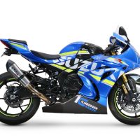 Exhaust compatible with Suzuki Gsx-R 1000 - 1000 R 2021-2025, GP Evo4 Titanium, Homologated legal slip-on exhaust including removable db killer and link pipe 