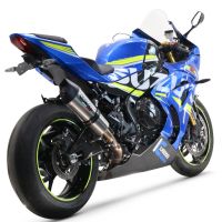 Exhaust compatible with Suzuki Gsx-R 1000 - 1000 R 2021-2025, GP Evo4 Titanium, Homologated legal slip-on exhaust including removable db killer and link pipe 