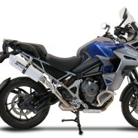Exhaust compatible with Triumph Tiger 1200 Gt - Rally 2022-2024, Albus Evo4, Homologated legal slip-on exhaust including removable db killer and link pipe 