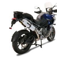 Exhaust compatible with Triumph Tiger 1200 Gt - Rally 2022-2024, Albus Evo4, Homologated legal slip-on exhaust including removable db killer and link pipe 