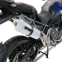 Exhaust compatible with Triumph Tiger 1200 Gt - Rally 2022-2024, Albus Evo4, Homologated legal slip-on exhaust including removable db killer and link pipe 