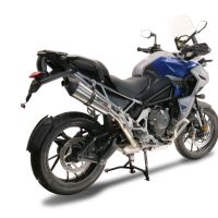 Exhaust compatible with Triumph Tiger 1200 Gt - Rally 2022-2024, GP Evo4 Titanium, Homologated legal slip-on exhaust including removable db killer and link pipe 