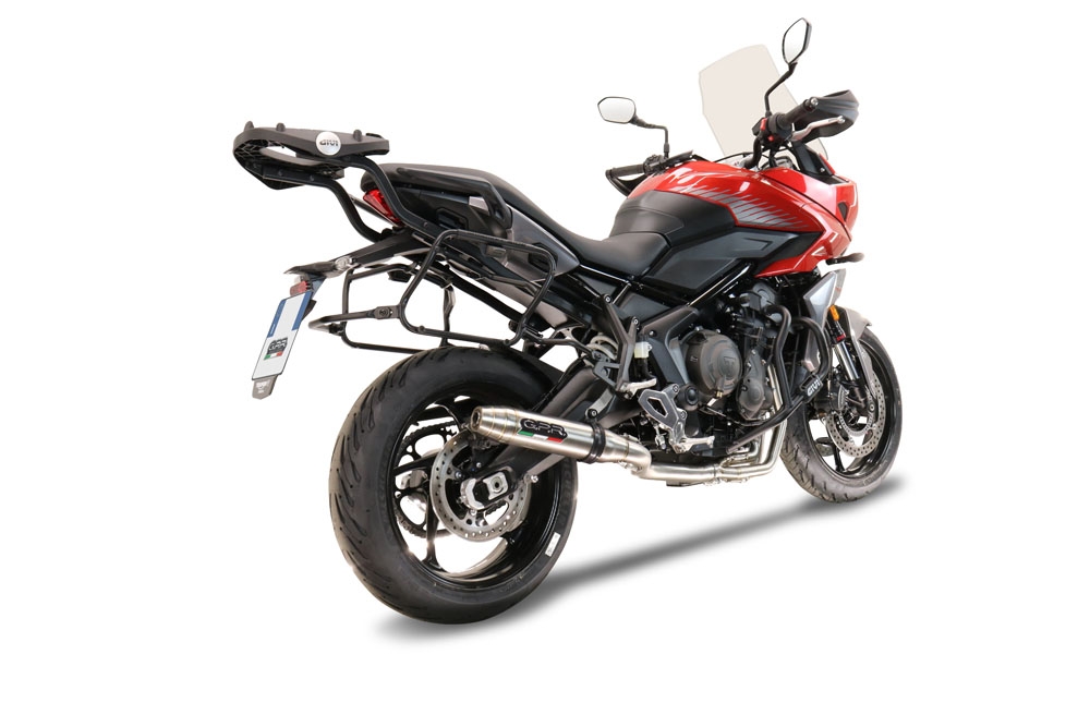 Exhaust compatible with Triumph Tiger Sport 660 2022-2024, Deeptone Inox, full system exhaust legal for UK and non-EU countries including removable db killer 