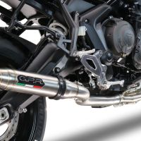 Exhaust compatible with Triumph Tiger Sport 660 2022-2024, Deeptone Inox, full system exhaust legal for UK and non-EU countries including removable db killer 