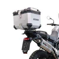 Top case GPR TECH compatible with  Triumph Tiger 1200 Gt - Rally 2022/2024 e5 GPR TECH Top case in aluminum, silver color with specific plate included Capacity 35 LT.