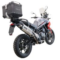 Top case GPR TECH compatible with  Triumph Tiger 850 Sport 2020/2024 e5 GPR TECH Top case in aluminum, black color with specific plate included Capacity 35 LT.