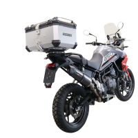 Top case GPR TECH compatible with  Triumph Tiger 1200 Gt - Rally 2022/2024 e5 GPR TECH Top case in aluminum, silver color with specific plate included Capacity 45 LT.