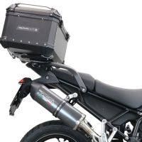 Top case GPR TECH compatible with  Triumph Tiger 900 2020/2023 e5 GPR TECH Top case in aluminum, black color with specific plate included Capacity 55 LT.