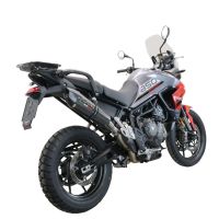 Exhaust compatible with Triumph Tiger 850 2020-2024, GP Evo4 Poppy, Homologated legal slip-on exhaust including removable db killer and link pipe 