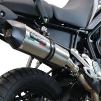 Exhaust compatible with Triumph Tiger 850 2020-2024, GP Evo4 Titanium, Homologated legal slip-on exhaust including removable db killer and link pipe 