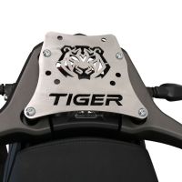 GPR TECH compatible with  Triumph Tiger 850 Sport 2020/2024 e5 GPR TECH SPECIFIC TITANIUM PLATE TOP CASE-ALPITECH 55 LT compatible with original luggage rack,titanium made with 4 anchor points