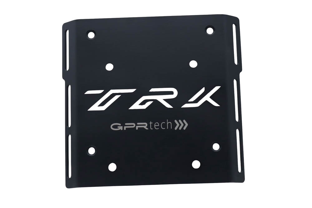 GPR TECH compatible with  Benelli Trk 502 2017/2020 e4 GPR TECH Specific fitting plate Top Case ALPITECH 55 LT compatible with original luggage rack,stainless steel made with 4 anchor points