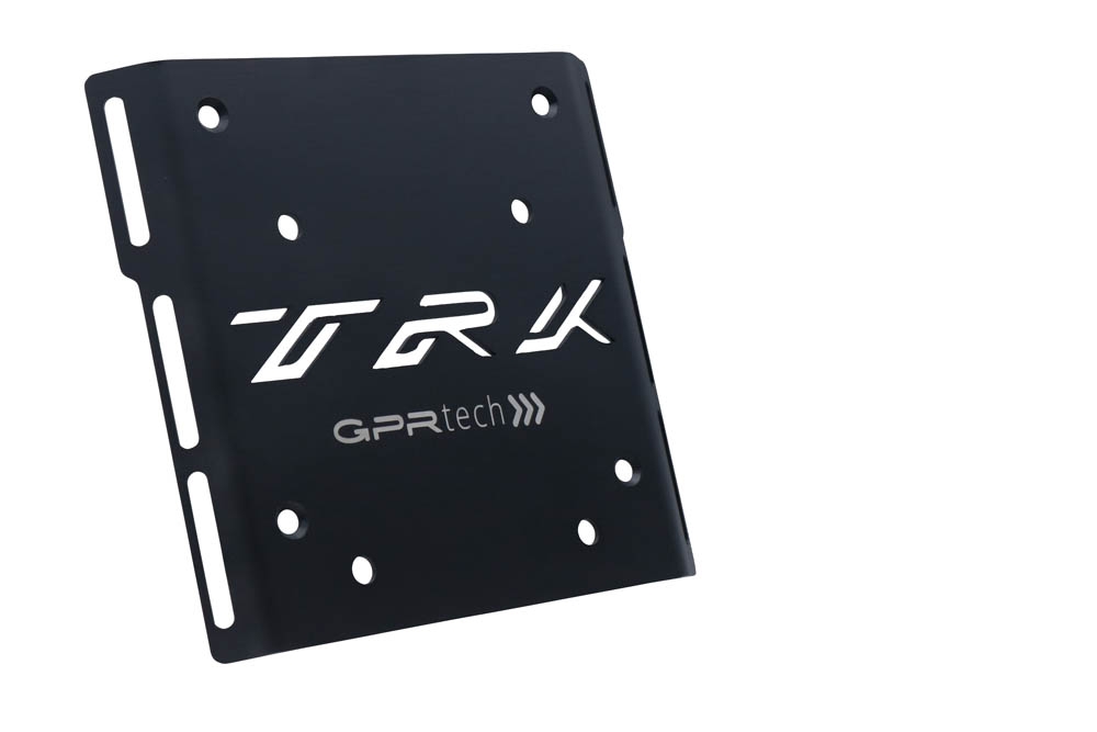 GPR TECH compatible with  Benelli Trk 502 2017/2020 e4 GPR TECH Specific fitting plate Top Case ALPITECH 55 LT compatible with original luggage rack,stainless steel made with 4 anchor points
