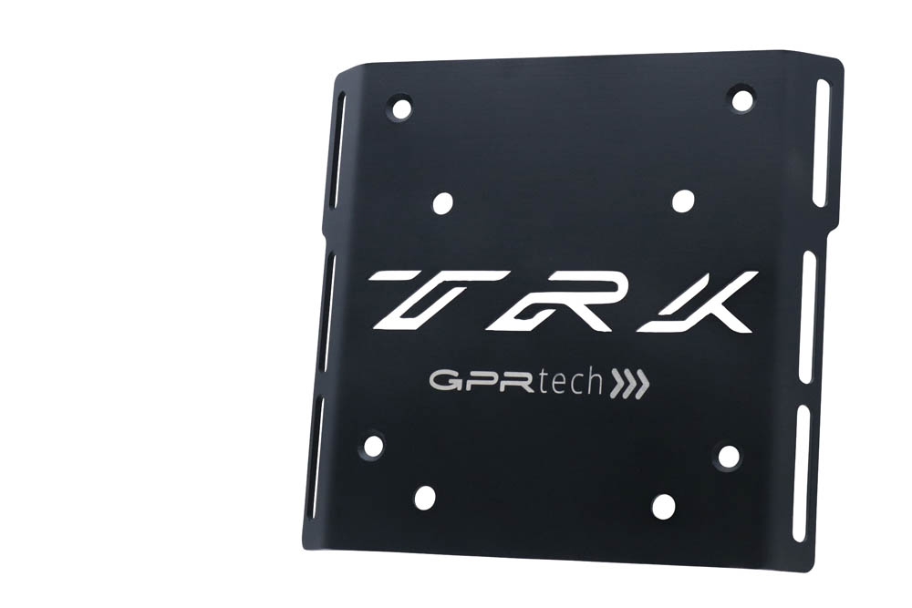GPR TECH compatible with  Benelli Trk 502 2017/2020 e4 GPR TECH Specific fitting plate Top Case ALPITECH 55 LT compatible with original luggage rack,stainless steel made with 4 anchor points
