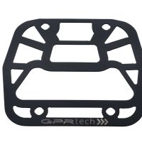 GPR TECH compatible with  Aprilia Tuareg 660 2021/2024 e5 GPR TECH SPECIFIC TITANIUM PLATE TOP CASE-ALPITECH 55 LT compatible with original luggage rack,titanium made with 4 anchor points