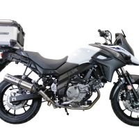 Top case GPR TECH compatible with  Suzuki V-Strom 1050 Xt/De 2020/2024 e5 GPR TECH Top case in aluminum, black color with specific plate included Capacity 35 LT.
