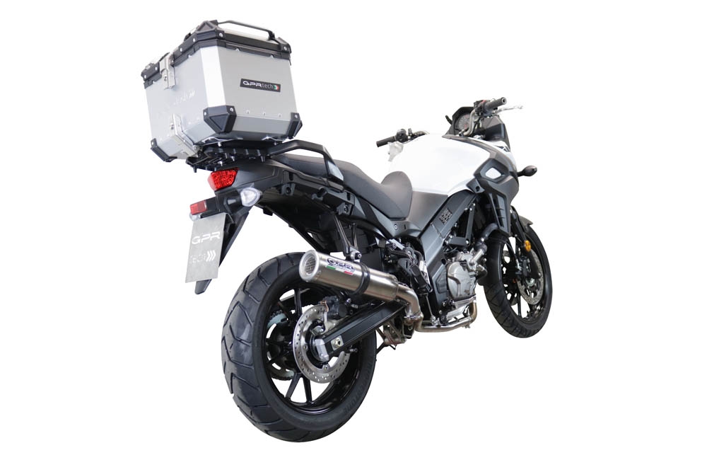Top case GPR TECH compatible with  Suzuki V-Strom Dl 650 2012/2016 e3 GPR TECH Top case in aluminum, black color with specific plate included Capacity 35 LT.