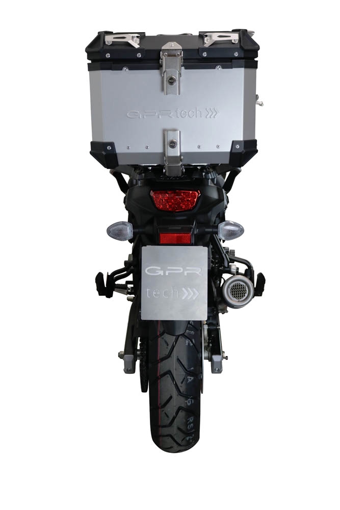 Top case GPR TECH compatible with  Suzuki V-Strom Dl 650 2012/2016 e3 GPR TECH Top case in aluminum, black color with specific plate included Capacity 35 LT.