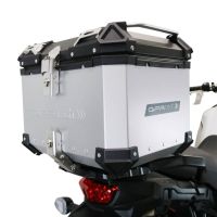 Top case GPR TECH compatible with  Suzuki V-Strom Dl 1000 2017/2019 e4 GPR TECH Top case in aluminum, silver color with specific plate included Capacity 35 LT.