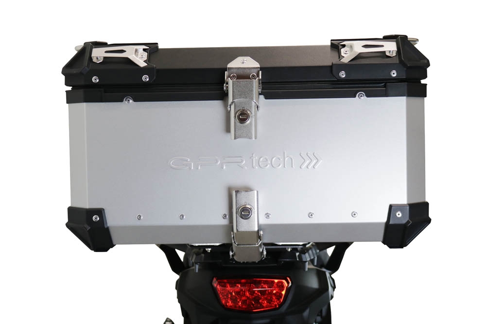 Top case GPR TECH compatible with  Suzuki V-Strom Dl 650 2012/2016 e3 GPR TECH Top case in aluminum, black color with specific plate included Capacity 55 LT.