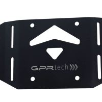 GPR TECH compatible with  Kawasaki Gtr 1400 2007/2009 GPR TECH Specific fitting plate Top Case ALPITECH 55 LT compatible with original luggage rack,stainless steel made with 4 anchor points