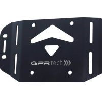 GPR TECH compatible with  Kawasaki Gtr 1400 2010/2014 GPR TECH Specific fitting plate Top Case ALPITECH 35 LT compatible with original luggage rack,stainless steel made with 4 anchor points
