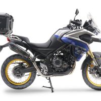Exhaust compatible with Voge 525DSX 2023-2024, GP Evo4 Poppy, Homologated legal slip-on exhaust including removable db killer and link pipe 