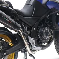Exhaust compatible with Voge 525DSX 2023-2024, GP Evo4 Poppy, Homologated legal slip-on exhaust including removable db killer and link pipe 