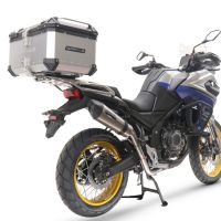 Exhaust compatible with Voge 525DSX 2023-2024, GP Evo4 Titanium, Homologated legal slip-on exhaust including removable db killer and link pipe 