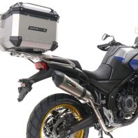 Exhaust compatible with Voge 525DSX 2023-2024, GP Evo4 Titanium, Homologated legal slip-on exhaust including removable db killer and link pipe 