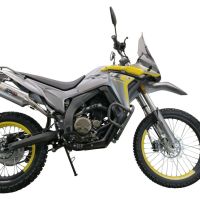 Exhaust compatible with Voge 300Rally 2022-2024, Satinox , Slip-on exhaust legal for UK and non-EU markets including link pipe and removable db killer 