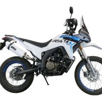 Exhaust compatible with Voge 300Rally 2022-2024, Albus Evo4, Slip-on exhaust legal for UK and non-EU markets including link pipe and removable db killer 