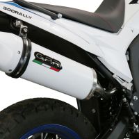 Exhaust compatible with Voge 300Rally 2022-2024, Albus Evo4, Slip-on exhaust legal for UK and non-EU markets including link pipe and removable db killer 