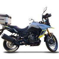 Top case GPR TECH compatible with  Suzuki V-STROM DL 800 DE - SE 2023-2025 e5 GPR TECH Top case in aluminum, silver color with specific plate included Capacity 35 LT.